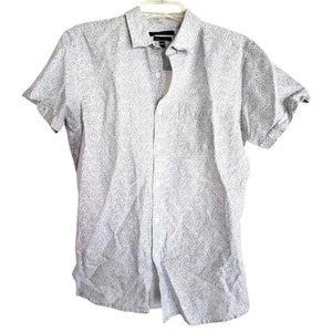Marc Anthony Men s SHORT SLEEVE SHIRT Luxury Slim Collared Blue White - Size S - Imagen 1 de 5