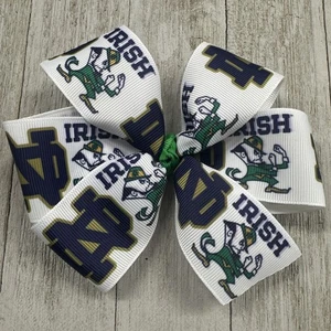 Notre Dame Fighting Irish Hair Bow Notre Dame Bow - Picture 1 of 1