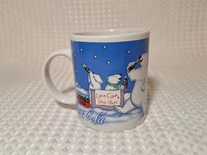Vintage 1998 Coca Cola Sold Here Eisbären Keramik Kaffeebecher Tasse Gibson - Bild 1 von 10