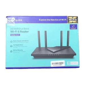 TP-Link AX1800 Works with Alexa Dual Band Gigabit Router - Black - Picture 1 of 9