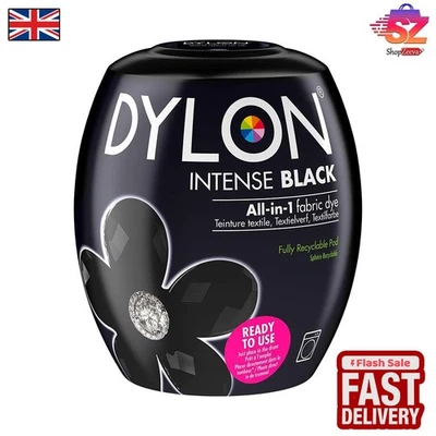 Dylon Washing Machine Fabric Dye Pod Intense Black, 350g, - Image 1 of 4