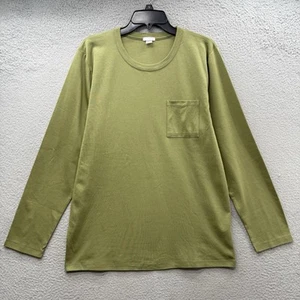Lake Herren Medium Langarm Pyjama Schlafanzug Oberteil Olivgrün Pima Baumwolle Tasche - Bild 1 von 10