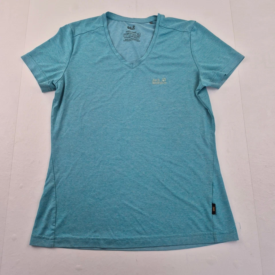 Camiseta JACK WOLFSKIN 10 12 Azul Mujer Cuello en V Manga Corta Foto 1 de 4