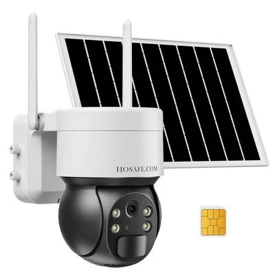4G LTE Telecamera SIM Esterno con Pannello Solare Videocamera Sorveglianza Senza - Immagine 1 di 4