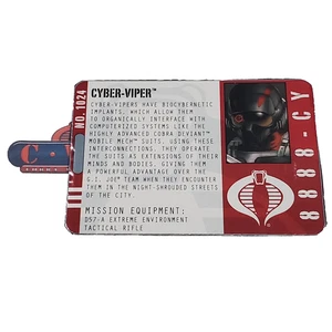 GI Joe 2010 Cyber Viper Filecard accessory - Picture 1 of 1