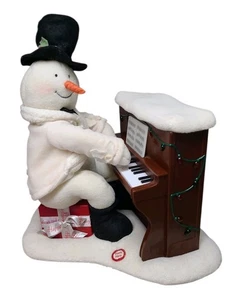 Hallmark Piano Playing Snowman Jingle Pals Plush Animated 2005 Tested Works - Picture 1 of 10