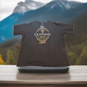 Guinness Black Mens T Shirt Sz XXL with Foreign Extra Bottle Label Print Cotton - Picture 1 of 9