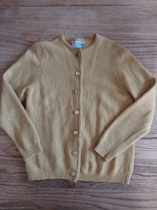 Trimingham’s Bermuda Green Cardigan Sweater Womens Sz Medium Lambswool Scotland - Picture 1 of 7