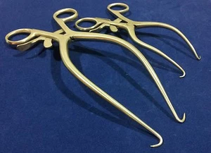 SET OF 2 O.R GRADE SURGICAL PEDIATRIC GELPI PERINEAL RETRACTOR 6" +8" GYNECOLOGY - Picture 1 of 3