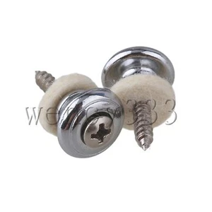 Chrome Guitar Strap Buttons for Acoustic Guitar Bass Pack of 20 - Picture 1 of 6