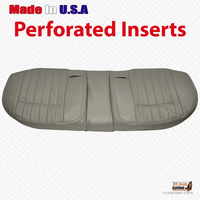 1994 - 1996 Chevy Impala SS banco traseiro inferior capa de couro perfurado cinza - Imagem 1 de 4