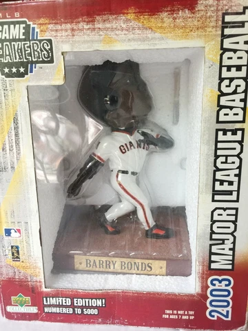 NIB 2003 Upper Deck Game Breakers Barry Bonds Figurine, Numbered Limited Edition Cover