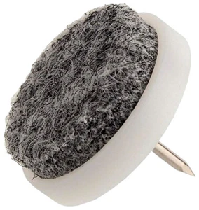 Neu 20 X Möbel Boden Schutz Gleiter Bremsbeläge Klopfen IN Weiß 24mm - - Bild 1 von 1