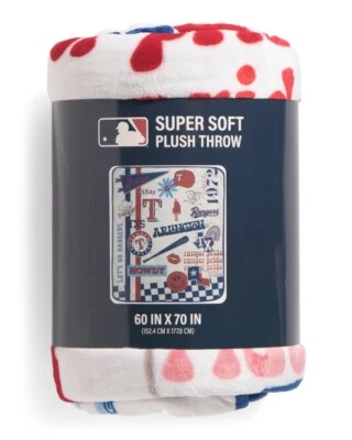 Manta de béisbol TEXAS RANGERS MLB 60” X 70” Royal súper suave de felpa - ¡NUEVA! Foto 1 de 3