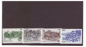 FAROE ISLANDS SC.59-62 1981 OLD TORSHAVN SKETCHES I. REYNI MNH COMP. SET W2PG1 - Picture 1 of 1