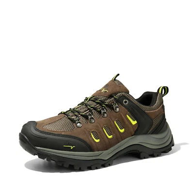 NORTIV 8 Men's Waterproof Hiking Shoes Lightweight Leather Low-Top Walking Boots - Image 1 of 4