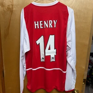 Thierry Henry Arsenal Long-Sleeve Jersey - Size L - Picture 1 of 7