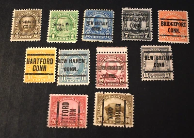 11 - 1922 US Stamps Scott #551-569- Partial Set Precancels - Used - CT - Image 1 of 2