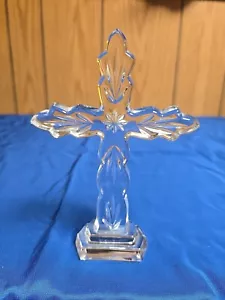 Waterford Crystal Spirit Standing Cross 5.5"H Scalloped Edge - Picture 1 of 7