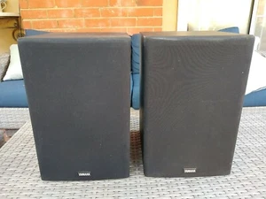 (2) YAMAHA NS-A636 3 WAY 140W BOOKSHELF SPEAKERS SYSTEM BLACK TESTED NICE - Picture 1 of 12