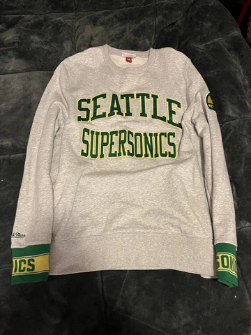 Mitchell & Ness Seattle Supersonics Crewneck Sweatshirt Size M Cover