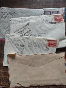 Seltenes Lot von 4 Briefen vom USS Lake Champlain Matrosen. Mercury, Freedom 7 Shepard - Bild 1 von 1