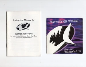 Gameshark Pro Gameboy Color GBC Pocket Insert / Manual + Registration Card - Picture 1 of 4