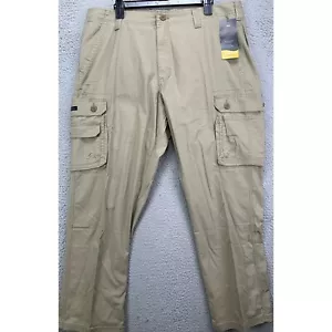 Lee Pants Mens 38X30 Tan Cargo Relaxed Fit Straight Leg Lightweight Stretch NEW - Picture 1 of 13