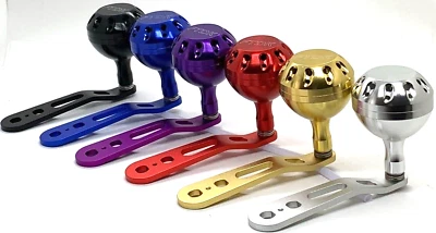 F T CUSTOM Power FT Offset 4.25'' Handle FTDK 47mm Knob Fit Penn 500 505 112H 140 112 Reel