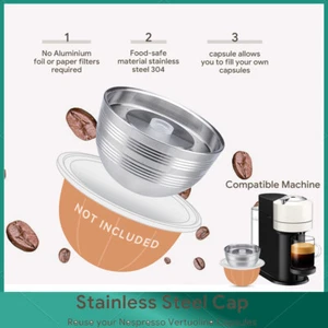 Cápsula de café Vertuo reutilizable de 7,7 oz para máquina Nespresso Vertuoline Next - Imagen 1 de 10