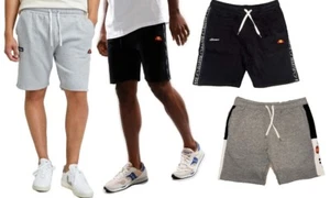 Ellesse Men's Tape Shorts Gym Jog Running Comfy Cotton Fleece Half Pant New M-XL - Picture 1 of 13