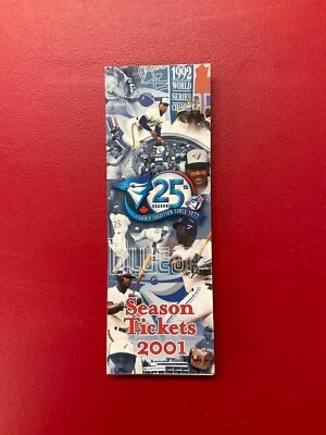 Toronto Blue Jays 25th Season Season Tickets 2001 Stub Samples - Image 1 of 2