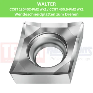 10 x WALTER CCGT 120402-PM2 WK1 Drehplatten für ALU & Kunststoffe - Picture 1 of 1