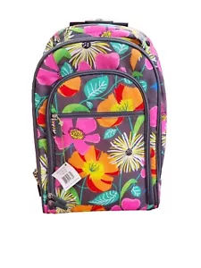 vera bradley rolling backpack jazzy blooms 12464-138 - Picture 1 of 11
