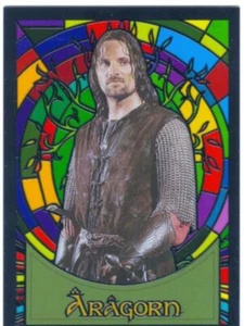 LORD OF THE RINGS EVOLUTION STAINED GLASS CHARACTER S1 ARAGORN - Picture 1 of 1