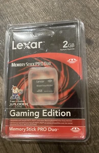 Lexar 2GB Memory Stick Pro Duo Msdp2gb Magic Gate Memory card Gaming Edition - Picture 1 of 2