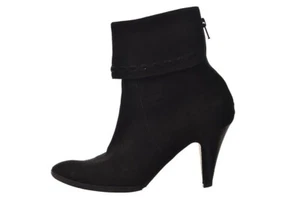 Saks Fifth Avenue Womens Shoes Size 9.5 Brown Solid Suede Ankle Boots - Picture 1 of 5