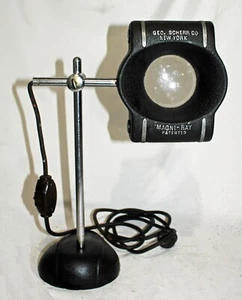 Vintage Magni-Ray Industrial Magnifying Light - Geo. Scherr Co. - Steampunk - Imagen 1 de 13