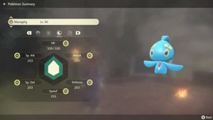 Pokemon Legenden Arceus PLA - Max Effort Levels Manaphy - Bild 1 von 4