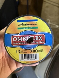 Shakes Omniflex Spool Monofilament Fishing Line 700 yds. 12lb Test .013 Diameter - Picture 1 of 1