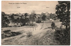 Gruss aus Jossnitz bei Plauen Kirche Schloss Vintage Postcard Germany - Picture 1 of 2