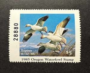 WTDstamps - 1985 OREGON - State Duck Stamp - Mint OG NH - Picture 1 of 2