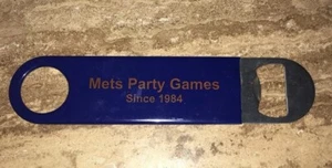 Vintage BOTTLE OPENER Beer Bottle Mets Party Games Since 1984 Blue - Picture 1 of 4