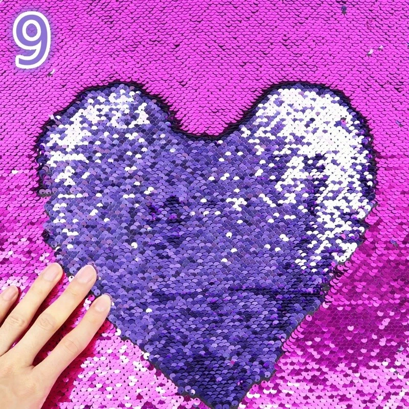 Rosa Lila Wendbar Pailletten Stoff Flip Zwei Ton Stretch Material DIY Hemden - Bild 1 von 4