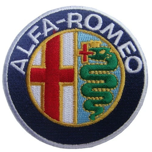 Big Alfa Romeo Iron-On or Sew-On Embroidered Patch Diameter 10" (Inches) - Image 1 of 1