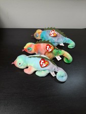 Ty iggy Beanie Babies, Extremely  !!RARE!! Lot of 3 Mint Condition