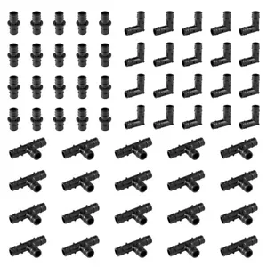EFIELD 60 PCS Pex A Poly Expansion Fittings 1/2" Combo: Elbow Coupler Tee (20/Ea - Picture 1 of 8