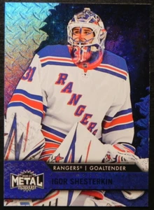 2020-21 20/21 Skybox Metal Universe Blue Spectrum #57 Igor Shesterkin NY Rangers - Picture 1 of 2