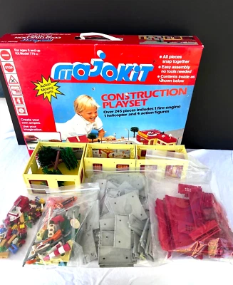 Majorette Fire Station Majokit Playset Vintage W/Box Model 77952 FREE Shipping - Image 1 of 4