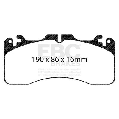 Pastillas de freno EBC Brakes DP31867C Redstuff cerámica bajo polvo para GS F LS460 RC F Foto 1 de 3